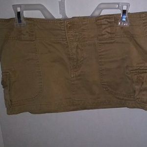 Khaki cargo mini skirt size 2
